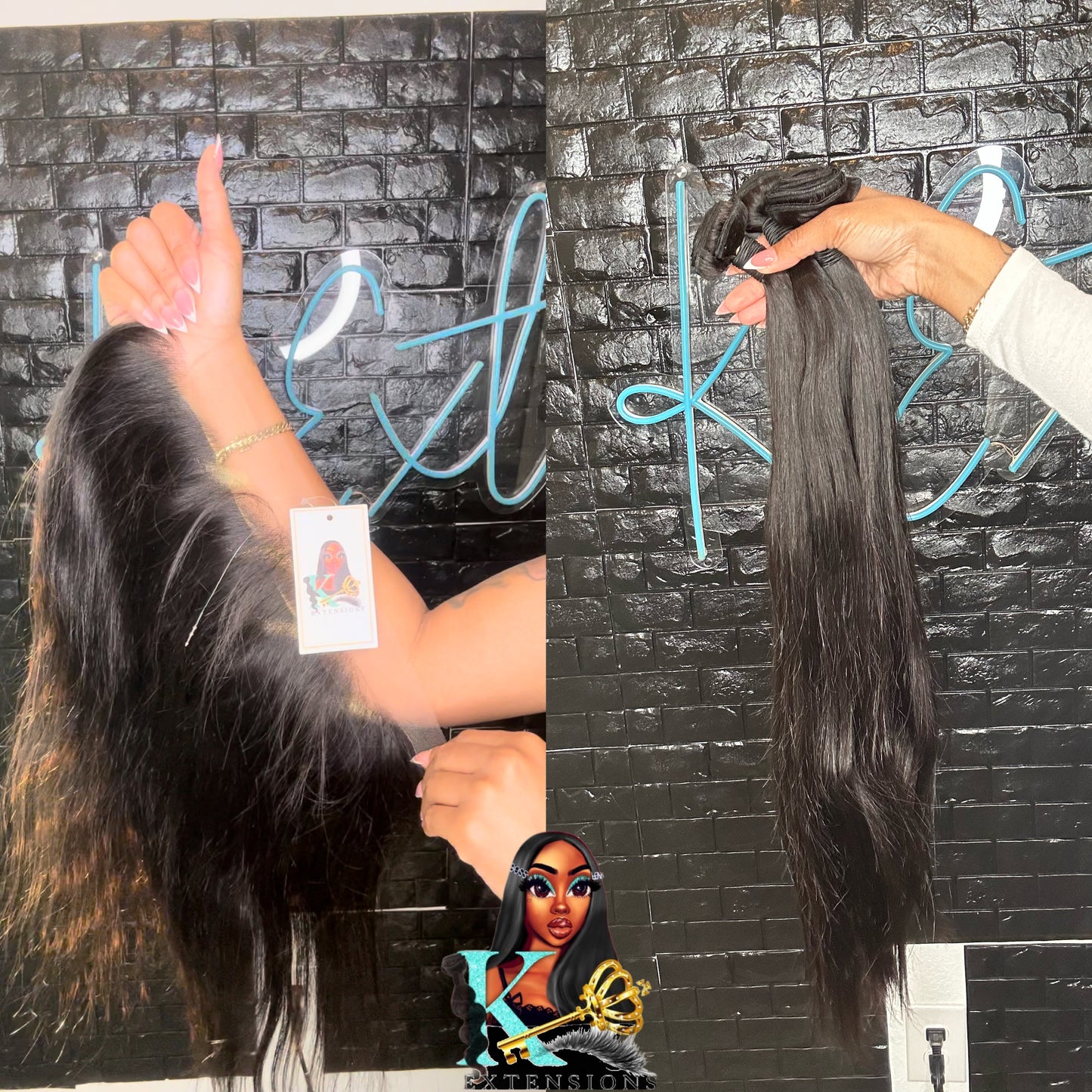 Straight frontal/ bundle deal