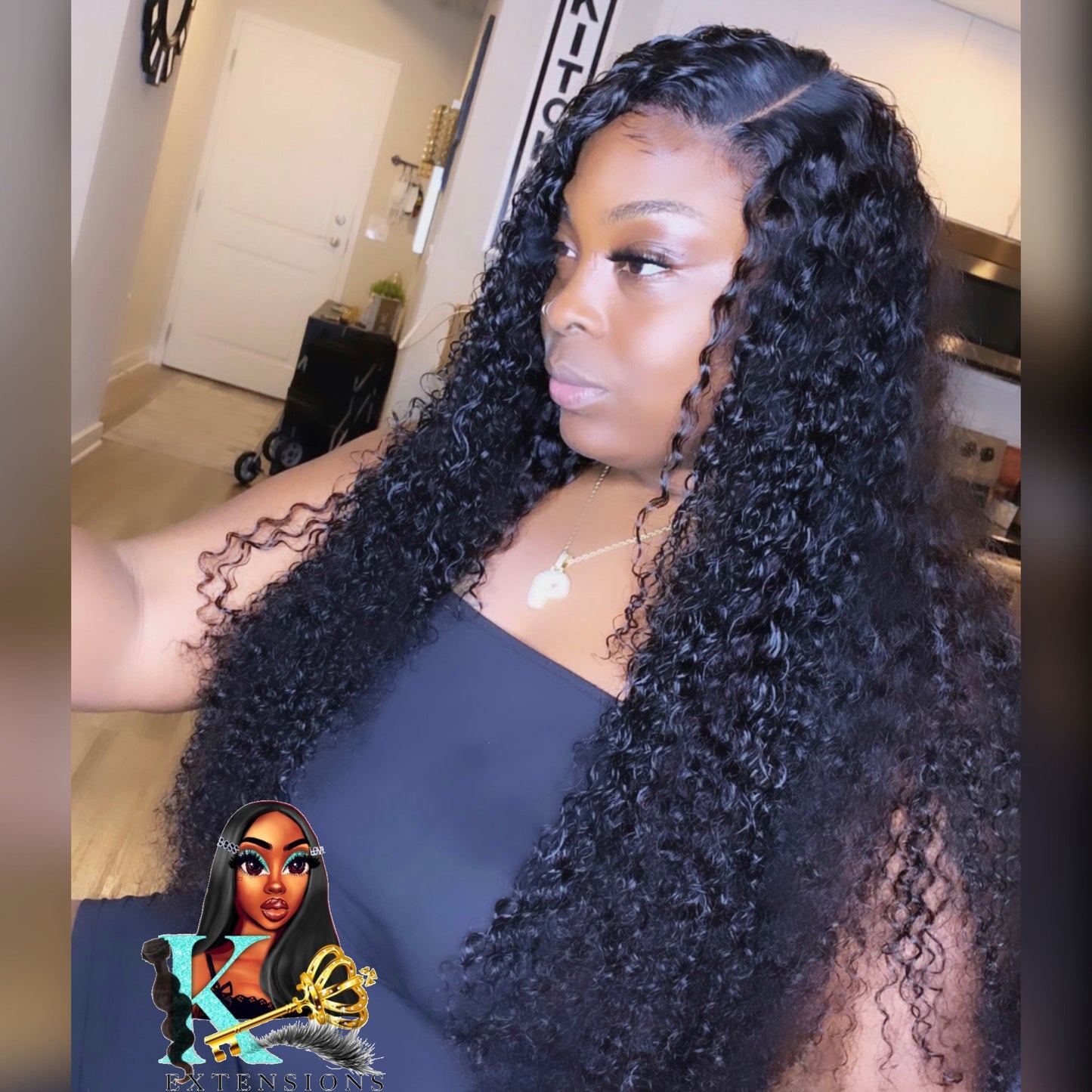 2X6 Spanish Curly Closure Wig