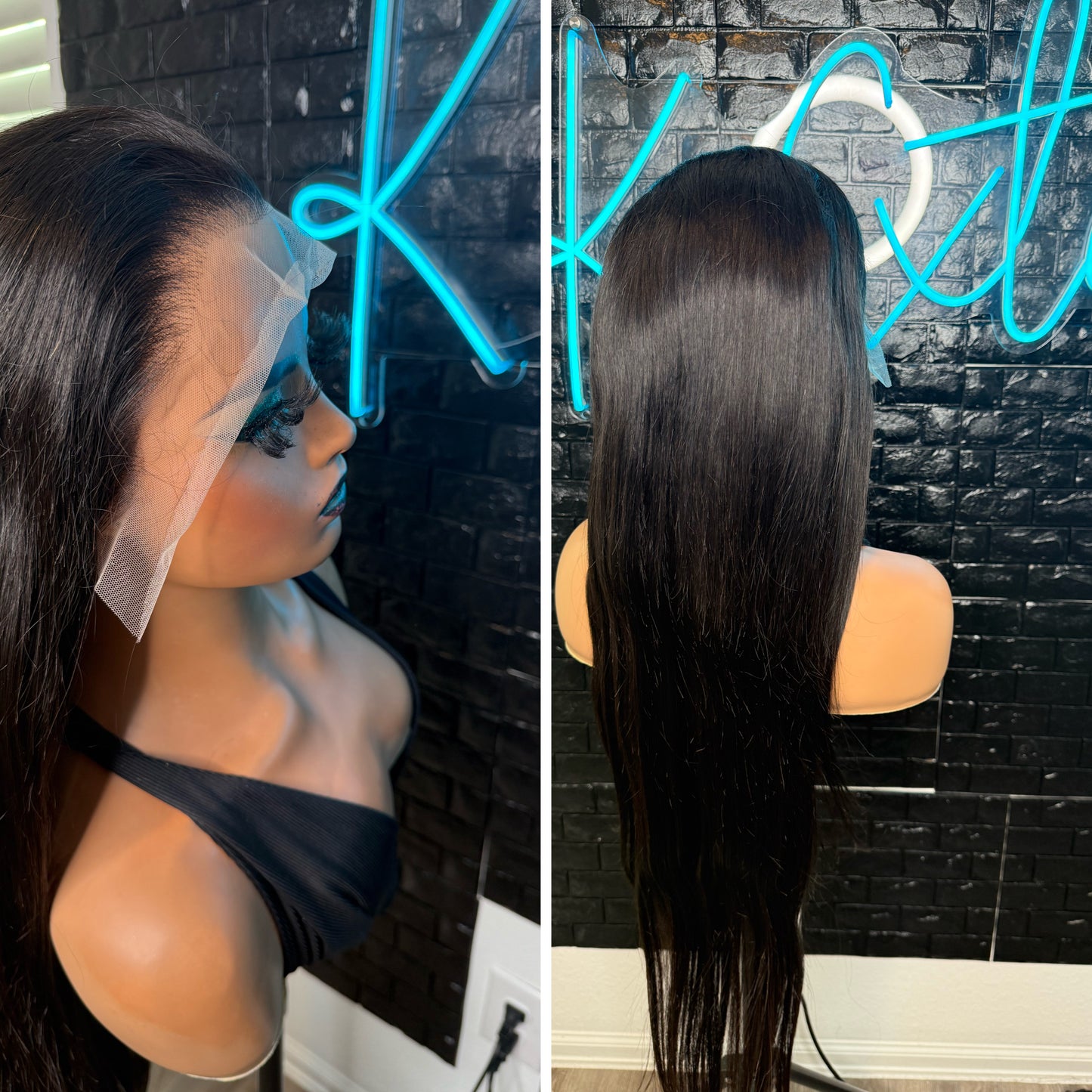 30 inch straight frontal wig